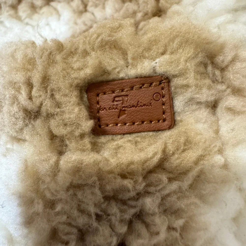 7 For All Mankind Baby Jacket 0-3‎ Months Sherpa Fleece Plaid Zip Jacket